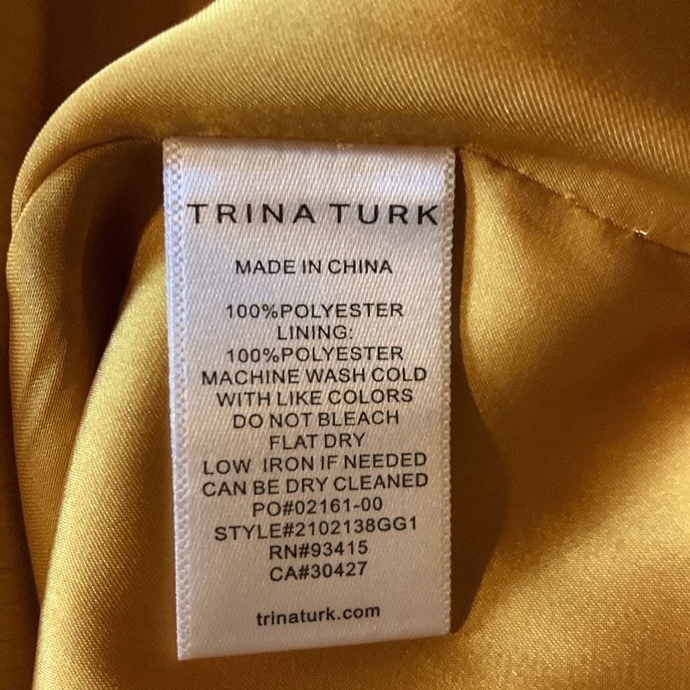 Trina Turk gold halter top with back tie Size Large - Picture 11 of 14